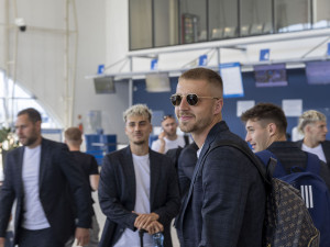 Hráči Sigmy na ostravském letišti