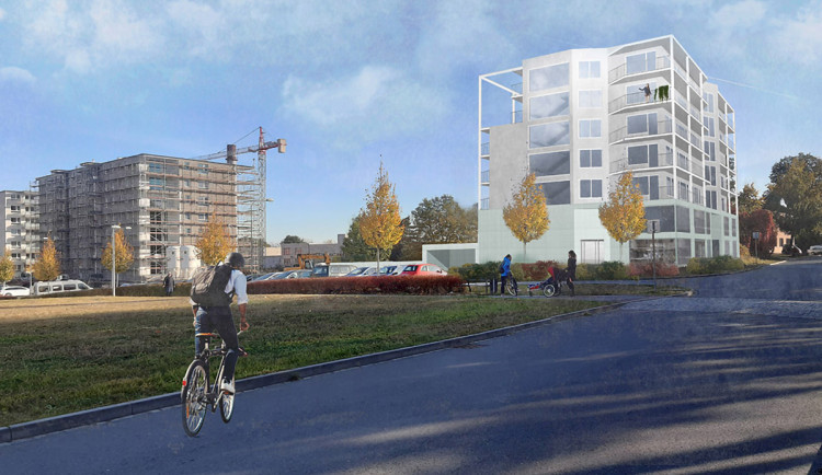 Vizualizace bytového domu na ulici Jánského