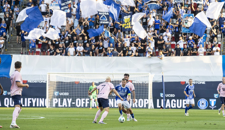 Fotbalisté Sigmy při pohárovém utkání kvalifikace Evropské ligy proti Malmö FF - ilustrační foto