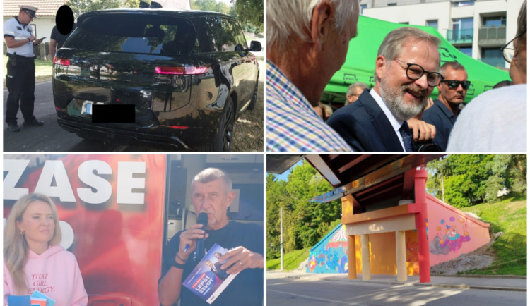 SRPEN NA DRBNĚ: Řidič osobáku s majákem, volební lídři v Jihlavě, kritika mostu