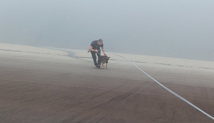 Záchrana psa z horní nádrže elektrárny Dlouhé stráně