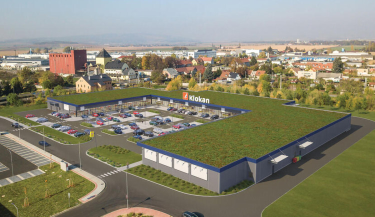 Vizualizace nového obchodního centra Klokan v Uničově