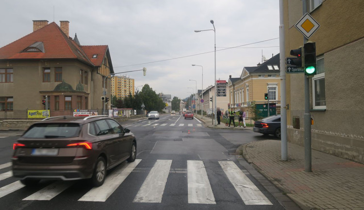 K nehodě došlo v křižovatce ulic Lidická a Jeremenkova v Šumperku