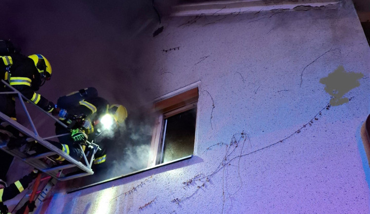 Požár domu v Července