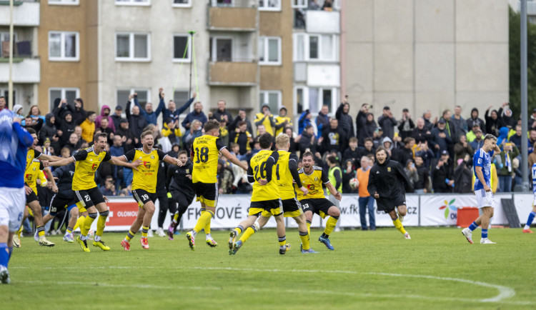 Euforie Nových Sadů po výhře nad Sigmou Olomouc
