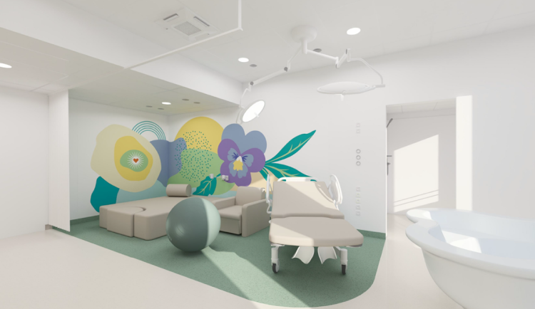 Vizualizace porodního boxu nadstandard