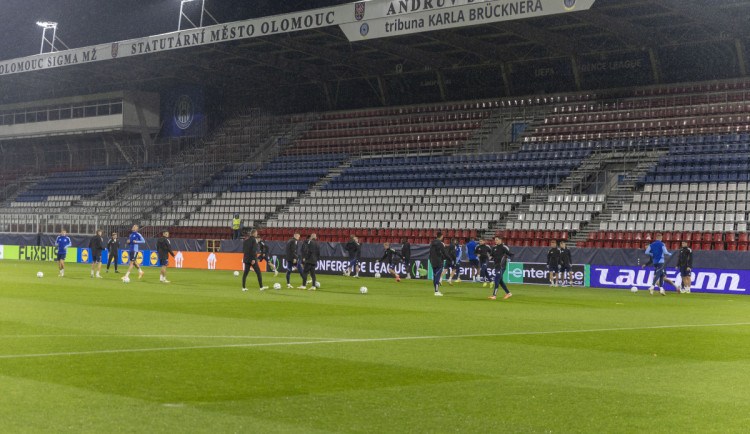 Trénink Sigmy Olomouc před domácím utkáním Konferenční ligy