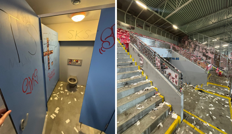 Fanoušky Slavie kvůli poničení stadionu Plzně vyšetřuje policie