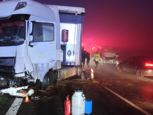 Tragédie na D35 u Olomouce: mladý šofér dodávky zemřel po čelním střetu s kamionem
