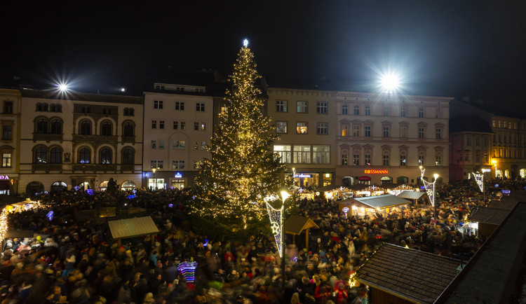 Rozsvícení vánočního stromu v Olomouci - ilustrační foto