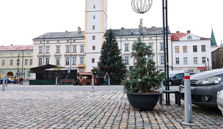 Vánoční jedličky zdobí kromě velkého stromu náměstí v Litovli