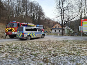Čelní střet a pět zraněných. U nehody na Jesenicku zasahovali i hasiči z Polska