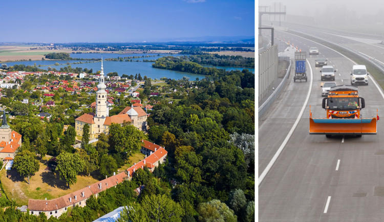 Město Tovačov se ocitlo ve středu malého území kompletně obklopeného dálnicemi