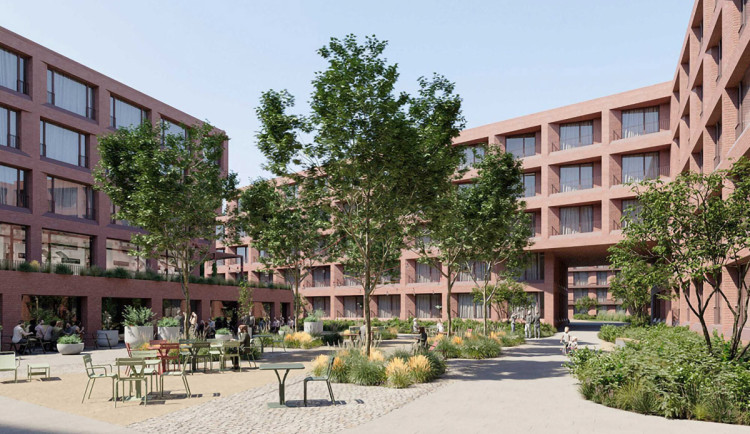 Vizualizace nových studentských kolejí v Olomouci