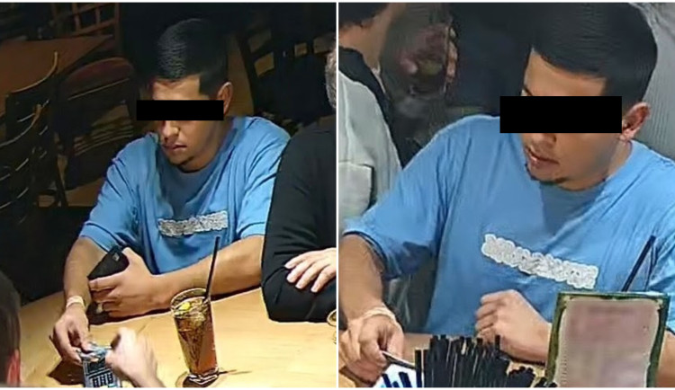 Zloděj ukradl v klubu kabelku i kartu a vyrazil utrácet. Policie pátrala po muži z fotek