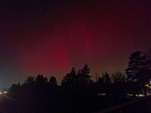 Polární záře záběr z Křelova, foto: Dana Šmejkalová