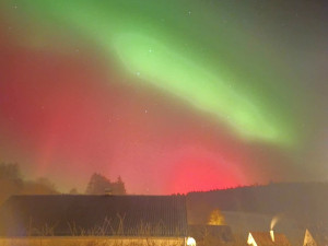 Polární záře - záběr z Oskavym, foto: Eva Janušová