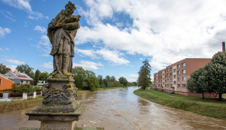 Řeka Morava v Litovli před povodněmi v roce 2024 - ilustrační foto