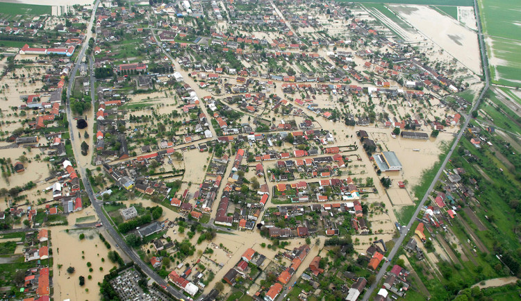 Povodeň v Troubkách - ilustrační foto