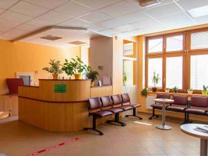 Recepce Oddělení mamární diagnostiky před úpravami.