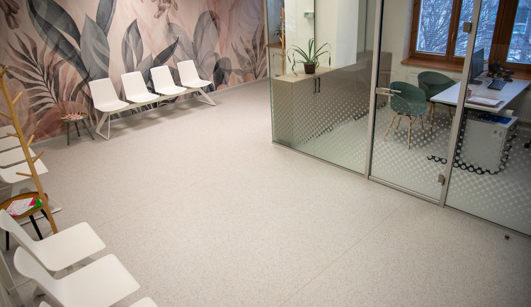 Recepce Oddělení mamární diagnostiky po úpravách.