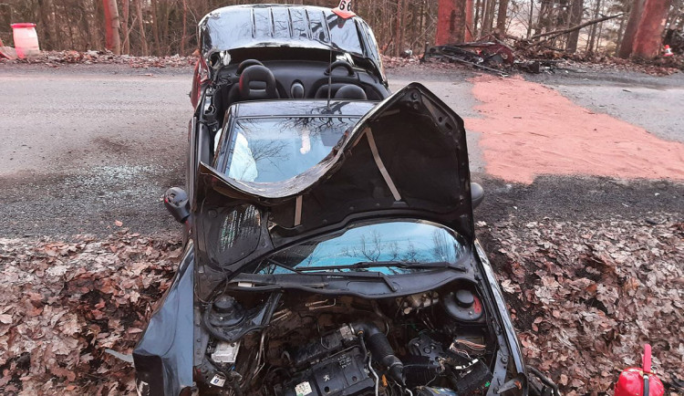 Dopravní nehoda u obce Nový Malín na Šumpersku