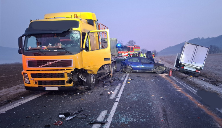 Tragická nehoda u obce Bukovice na Šumpersku