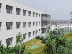Vizualizace nové podoby Kliniky psychiatrie ve FN Olomouc