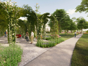 Vizualizace nové úpravy Moravského náměstí v Uničově