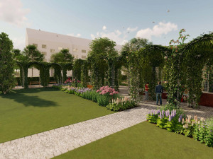 Vizualizace nové úpravy Moravského náměstí v Uničově