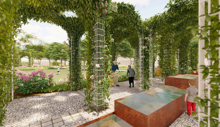 Vizualizace nové úpravy Moravského náměstí v Uničově