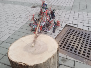 Co je to za lidi? Vandalové v Prostějově zničili velikonoční stromečky, které nazdobily děti