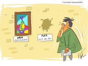 ORAŽENÉ OBRÁZKY: Dubnová dávka vtipů od kreslíře Jana Tatarky