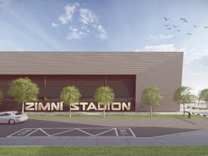 Vizualizace podoby nové malé haly u zimního stadionu v Olomouci v Hynaisově ulici