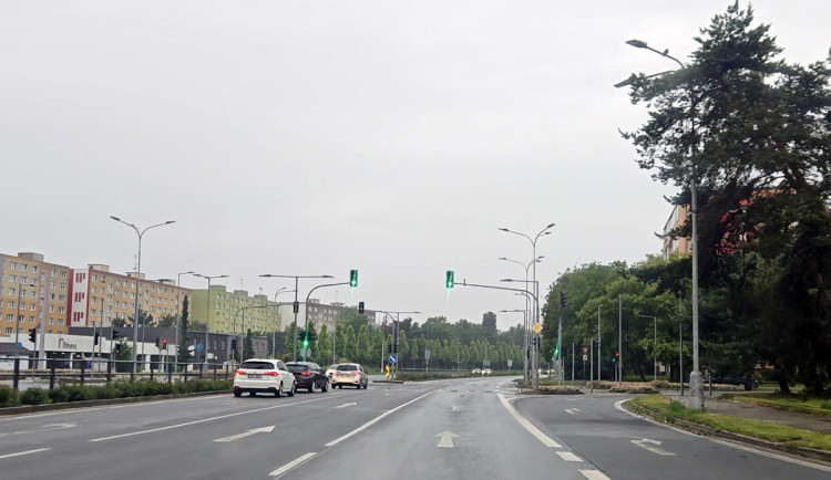 Křižovatka ulic Velkomoravská a Rooseveltova v Olomouci