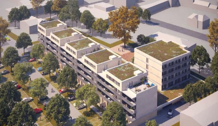 Vizualizace bytového projektu v areálu Hedva v Šumperku