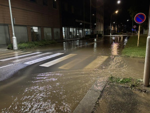 Havárie vodovodního potrubí v Olomouci
