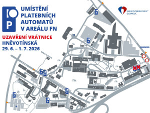 Uzavřené vjezdy, odpojené parkovací automaty. FN Olomouc čeká výměna vrátnic
