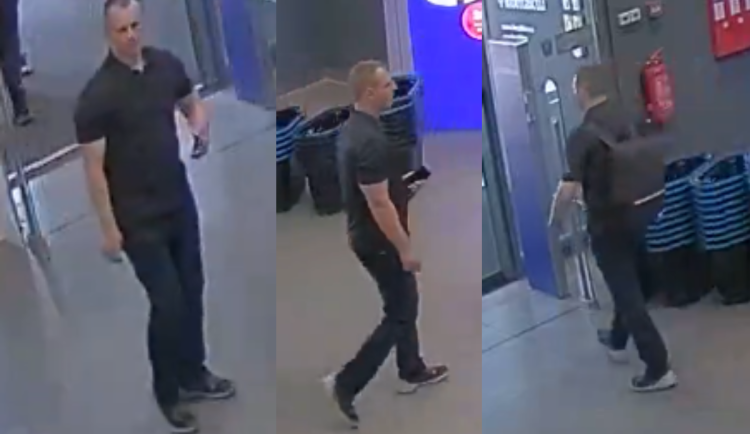 Neznáte muže z fotografií? Policisté ho hledají v souvislosti s krádeží sportovního zboží za 40 tisíc