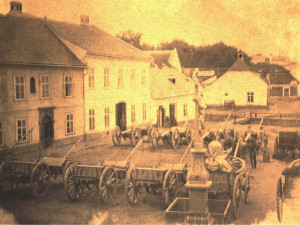 Poděbradovo nám. - ukořistěná rakouská děla(1)