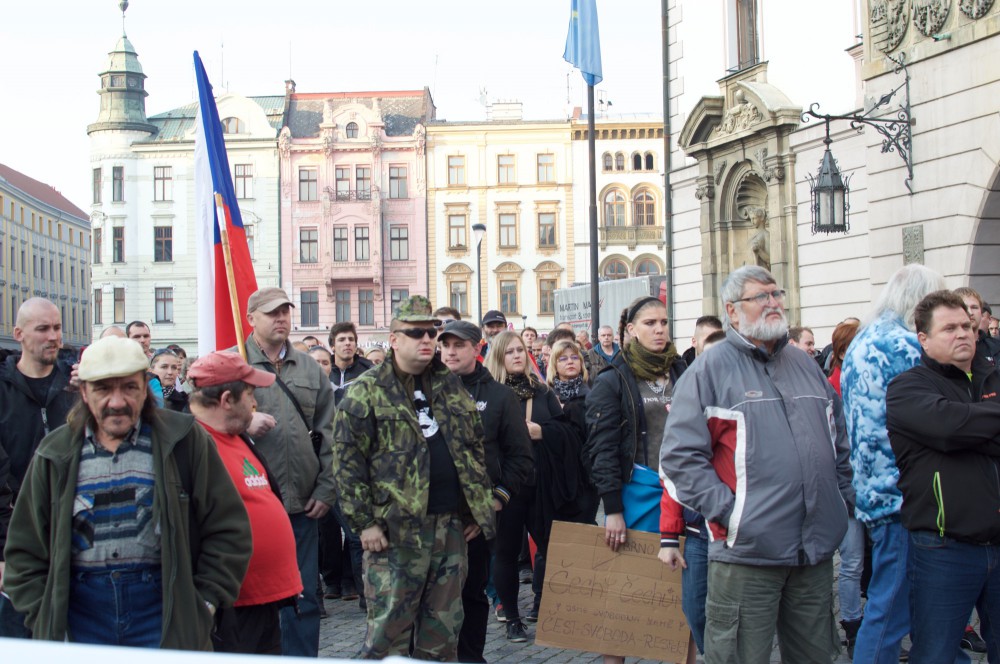 Demonstrace na Horním náměstí