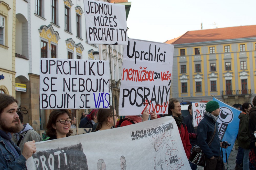 Demonstrace na Horním náměstí
