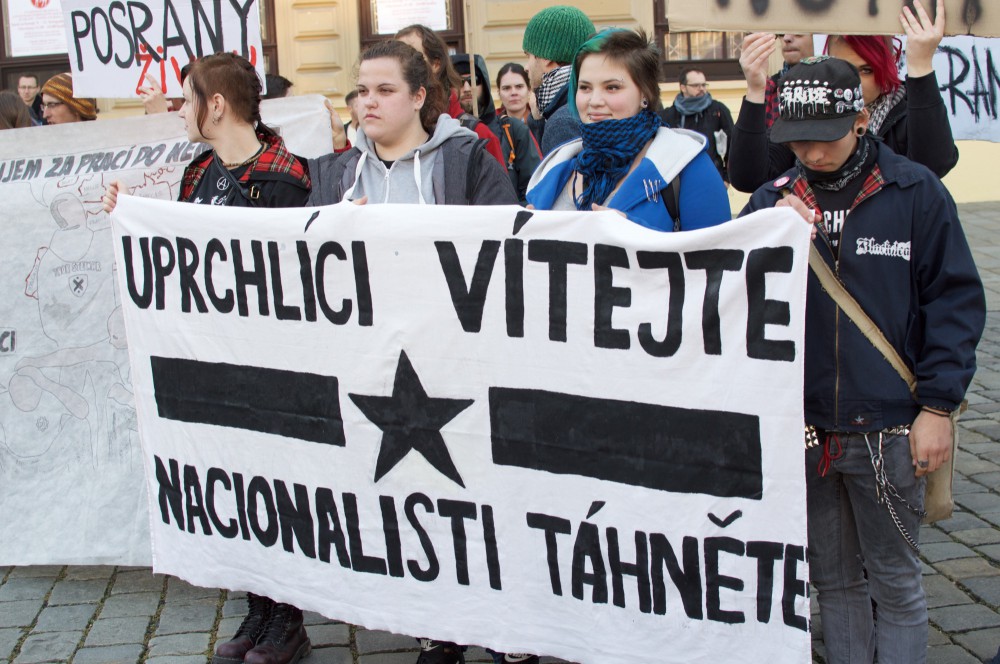 Demonstrace na Horním náměstí