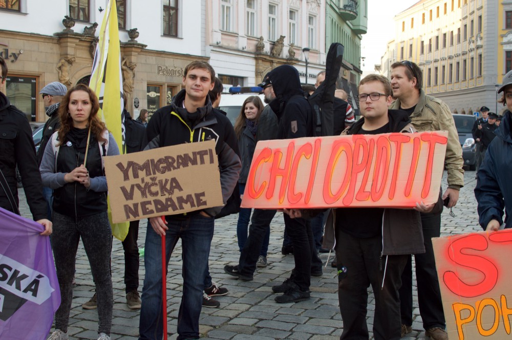 Demonstrace na Horním náměstí