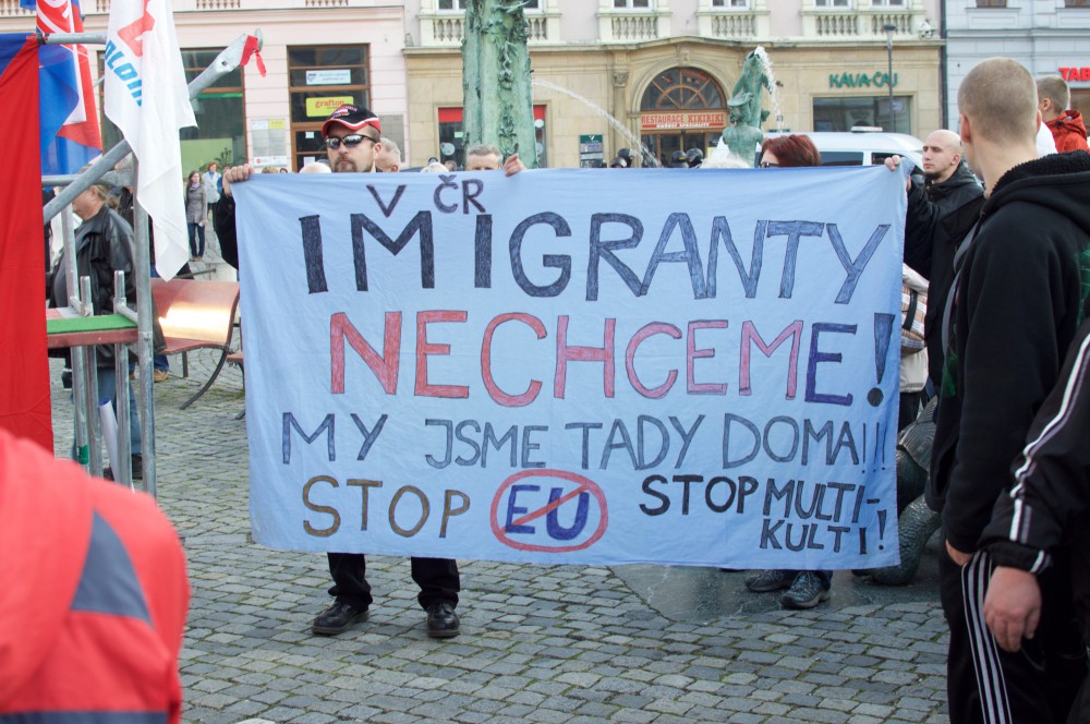 Demonstrace na Horním náměstí