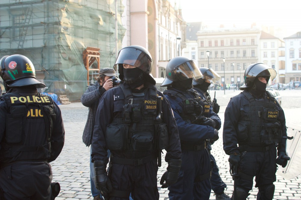 Demonstrace na Horním náměstí