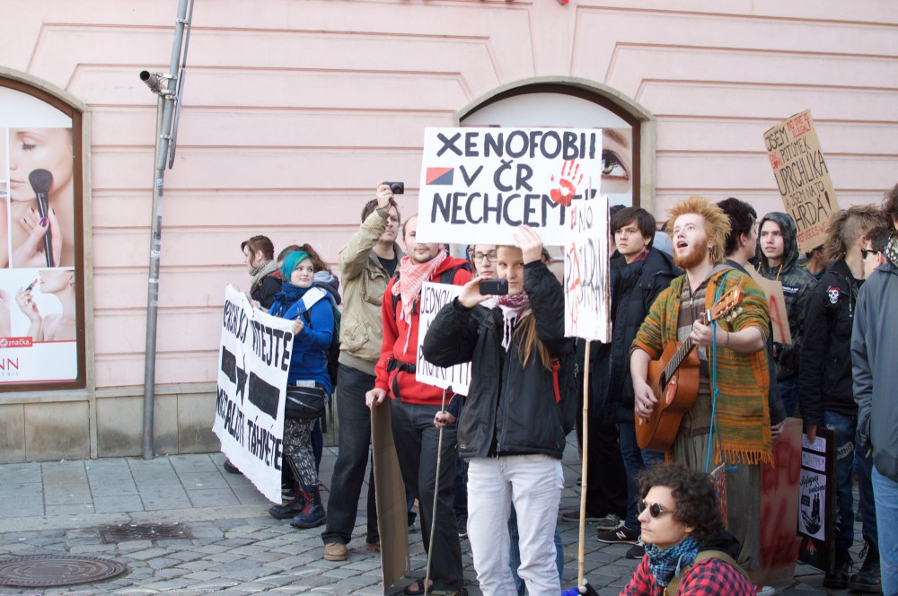 Demonstrace na Horním náměstí