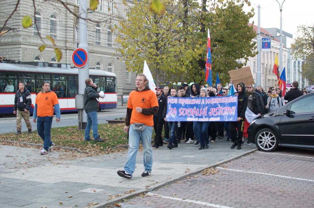 Demonstrace na Horním náměstí