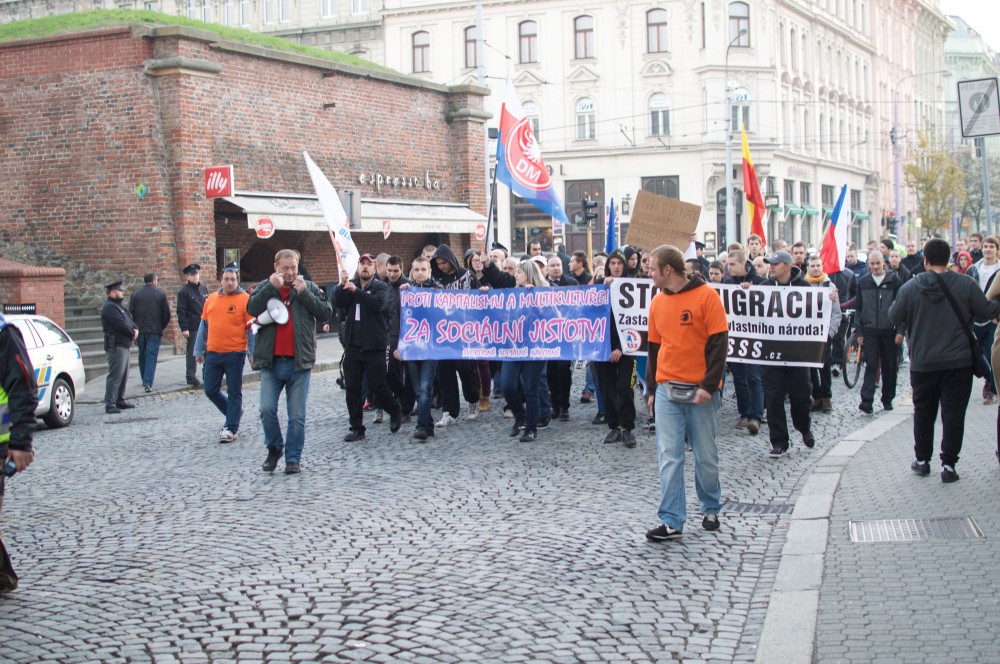 Demonstrace na Horním náměstí