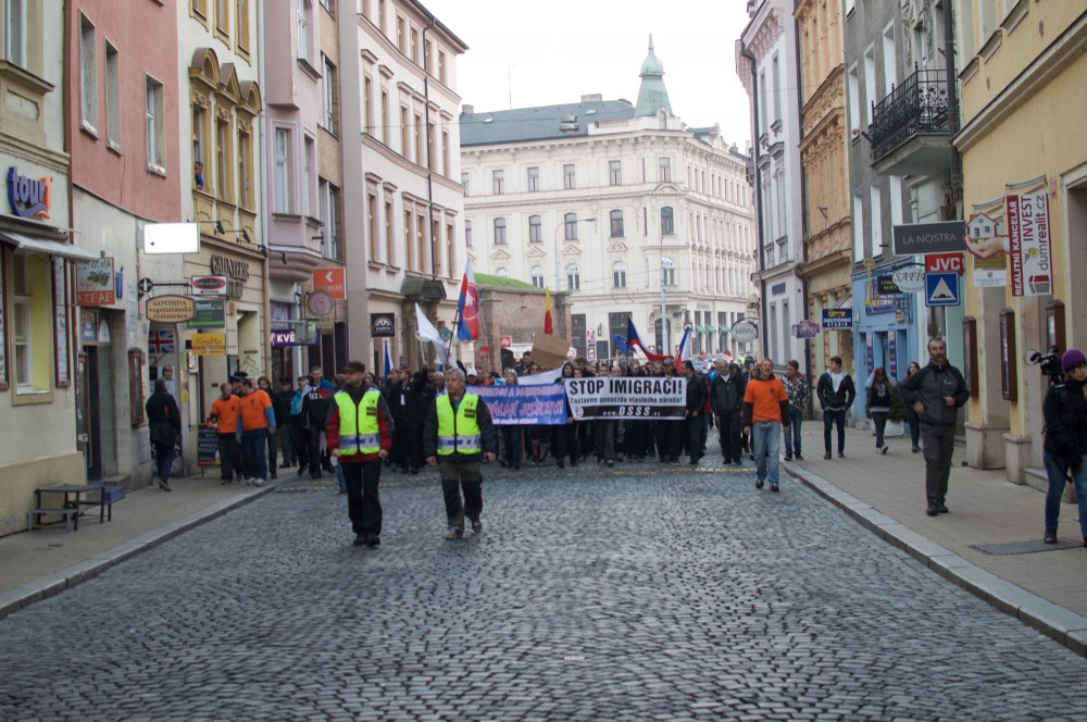 Demonstrace na Horním náměstí